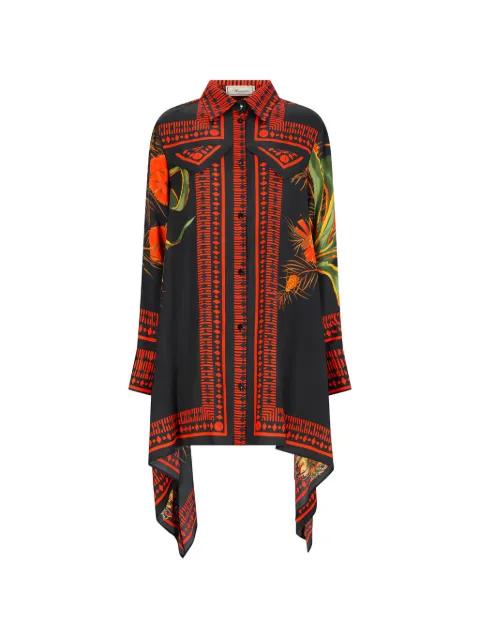 printed twill mini dress by BLUMARINE