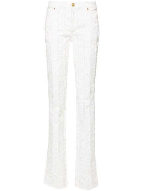 raw-cut detailed slim-leg trousers by BLUMARINE