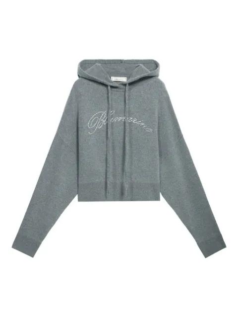 rhinestone-embellishment hoodie by BLUMARINE