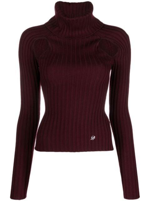 ribbed-knit cut-out sweater by BLUMARINE