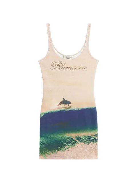 ribbed print dress by BLUMARINE