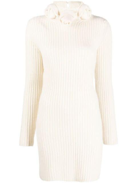 roll neck wool mini dress by BLUMARINE