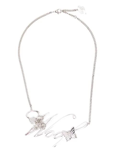 rose-detail butterfly-detail necklace by BLUMARINE