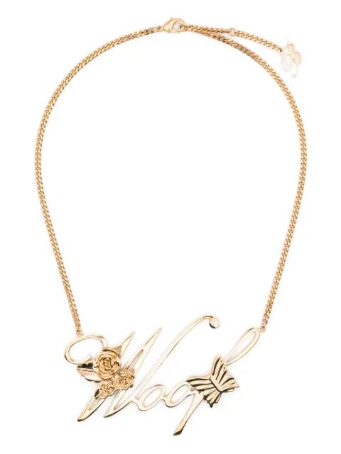 rose-detail butterfly-detail necklace by BLUMARINE