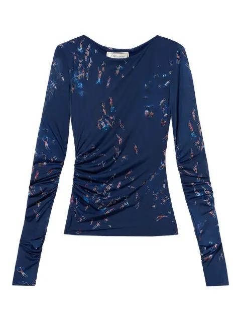 ruched-detail T-shirt by BLUMARINE