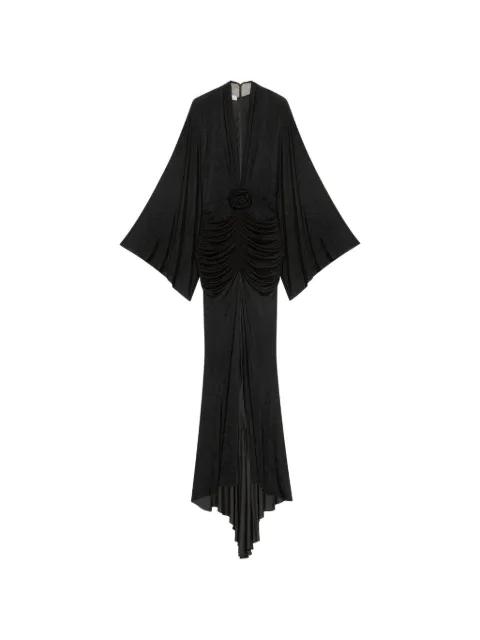 ruched rose-detail dress by BLUMARINE
