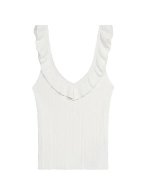ruffled V-neck tank top by BLUMARINE