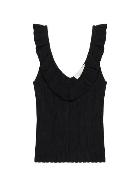 ruffled V-neck tank top by BLUMARINE