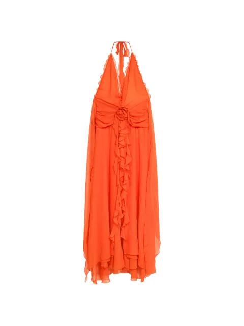 ruffled floral dress by BLUMARINE