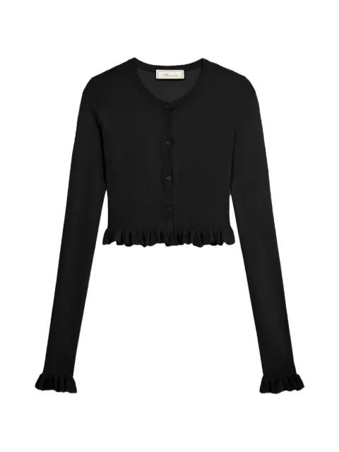 ruffled long-sleeve cardigan by BLUMARINE