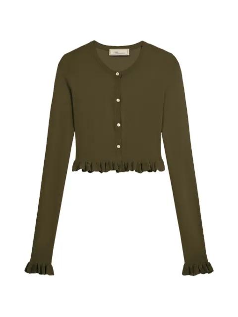 ruffled-sleeve cardigan by BLUMARINE