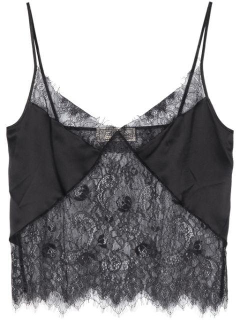 scallop-hem lace top by BLUMARINE