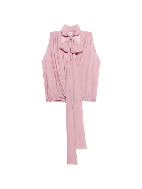 scarf-detail wrap blouse by BLUMARINE