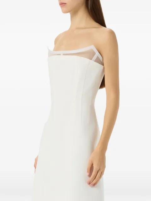 shaped-neck midi dress by BLUMARINE