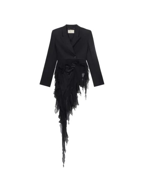 single-breasted asymmetric-hem blazer by BLUMARINE