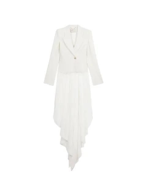 single-breasted asymmetric-hem blazer by BLUMARINE