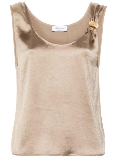 sleeveless crepe blouse by BLUMARINE