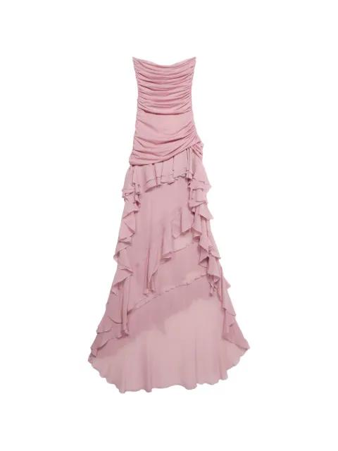 strapless ruffled gown by BLUMARINE