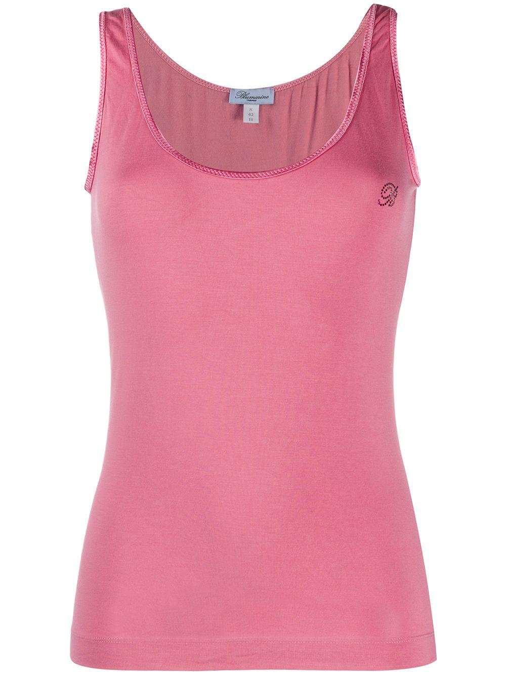 studded logo sleeveless top by BLUMARINE