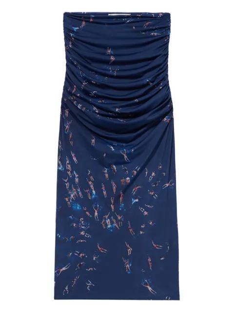 swimmers-print midi skirt by BLUMARINE