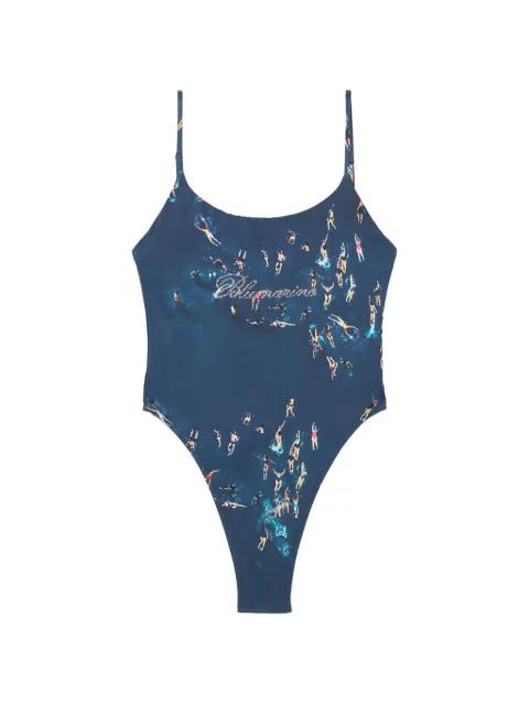 swimmers-print swimsuit by BLUMARINE