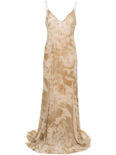 tie-dye crepe maxi dress by BLUMARINE