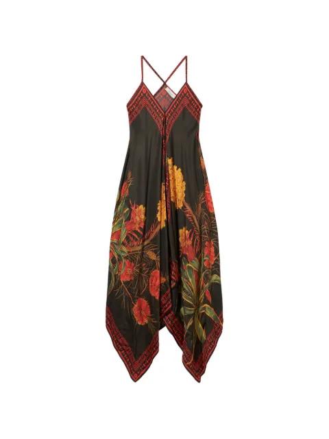 twill floral print dress by BLUMARINE