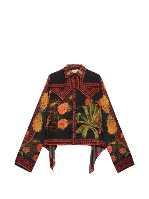 twill foulard print shirt by BLUMARINE