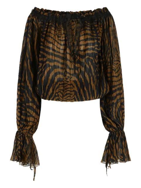 zebra-pattern blouse by BLUMARINE