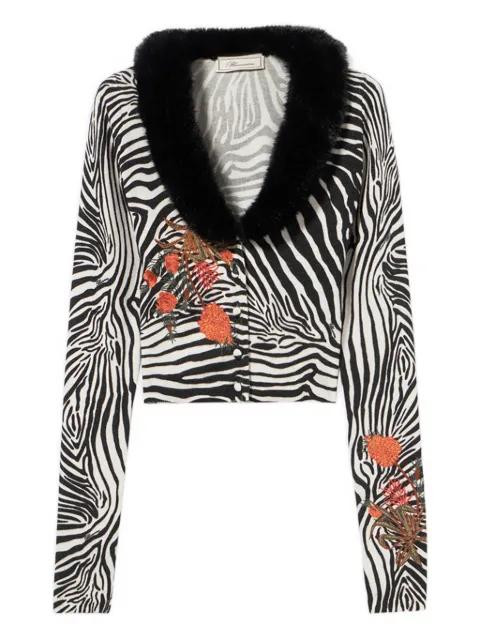 zebra-pattern cardigan by BLUMARINE