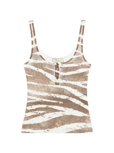 zebra-print top by BLUMARINE