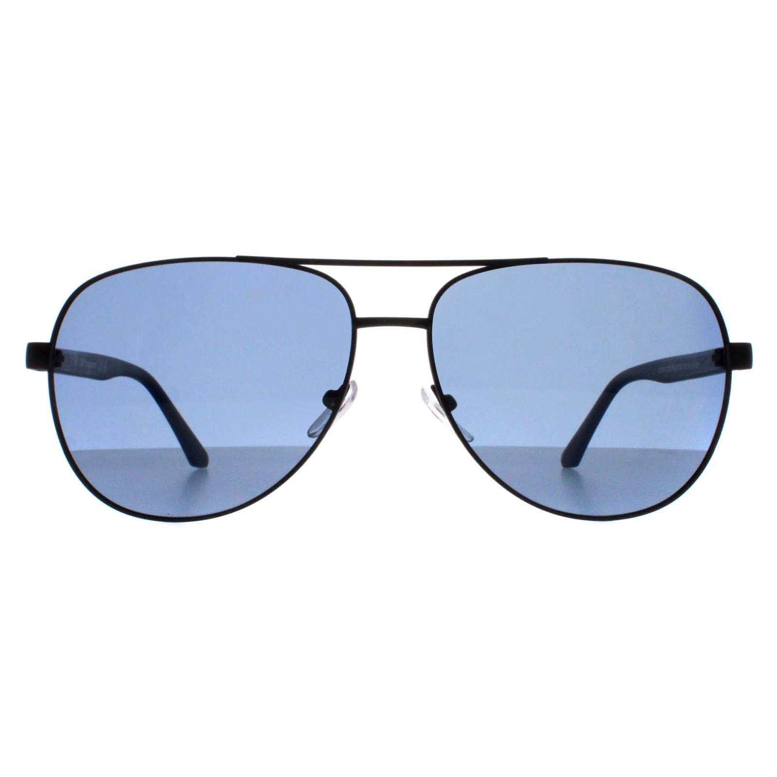 Aviator Matte Black Blue Polarised BS0028 by BMW