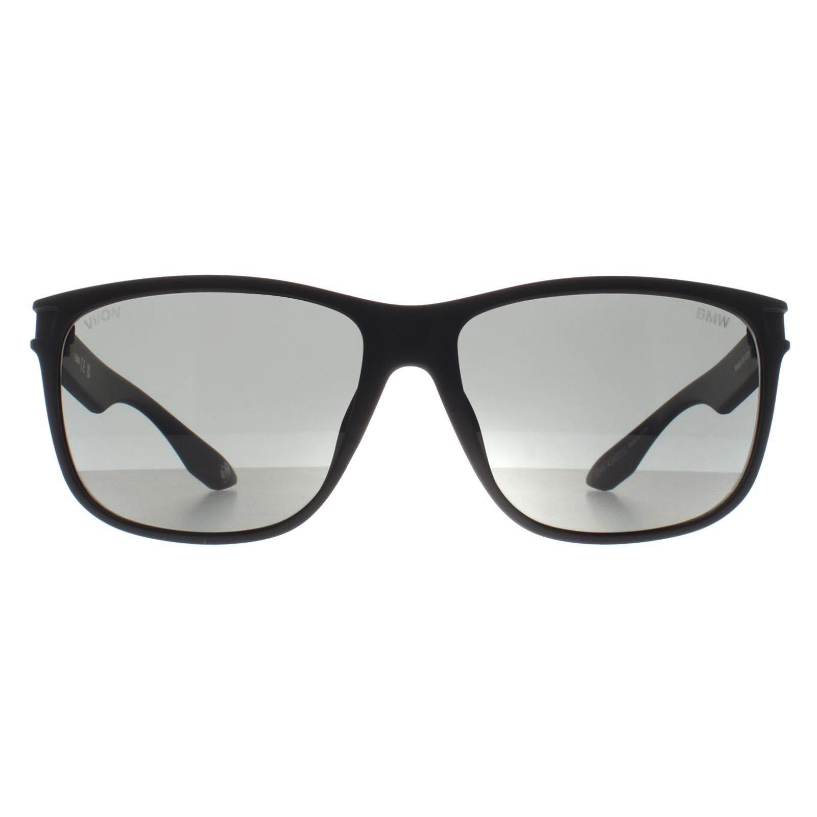 Wrap Matte Black  Smoke Polarized BW0003 Sunglasses by BMW
