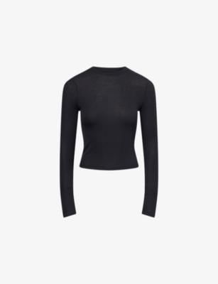 Regular-Fit Long-Sleeves Stretch-Woven Top by BO+TEE