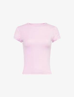Slim-Fit Round-Neck Stretch-Woven Top by BO+TEE