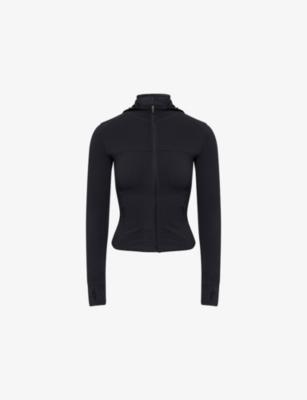 Soft Active Hooded Mid-Layer stretch-Woven Track Jacket by BO+TEE