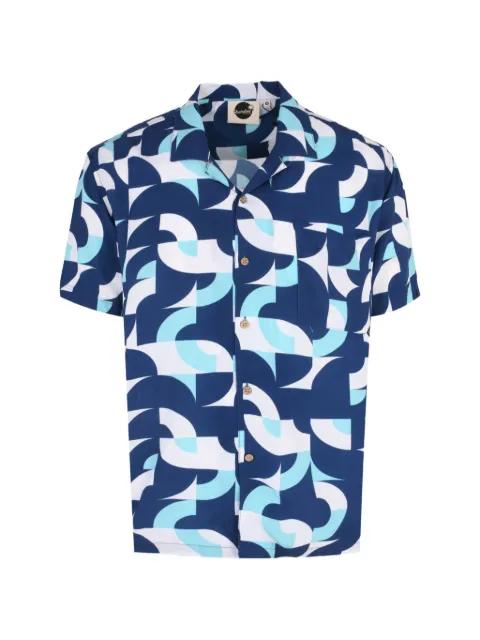 Baus geometric-print camp-collar shirt by BOARDIES