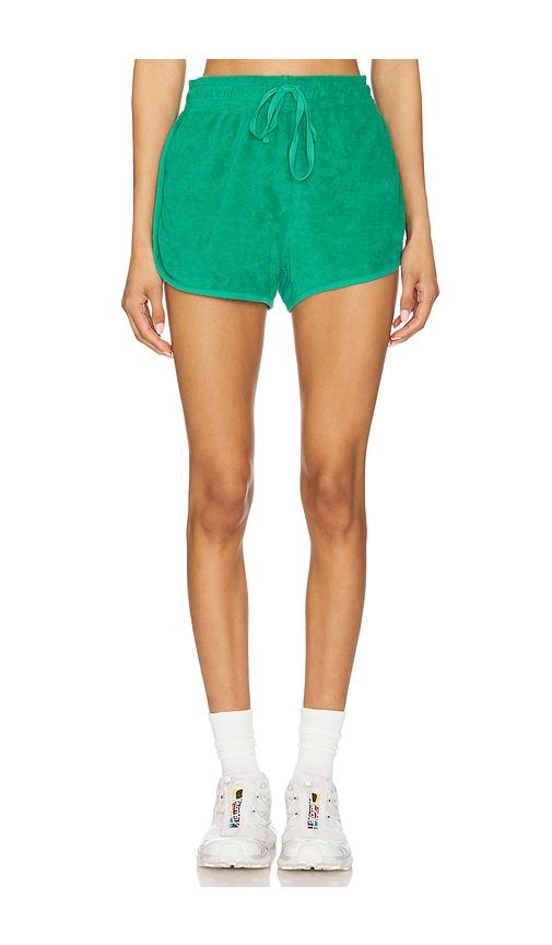 Bobi Drawstring Dolphin Shorts in Green by BOBI
