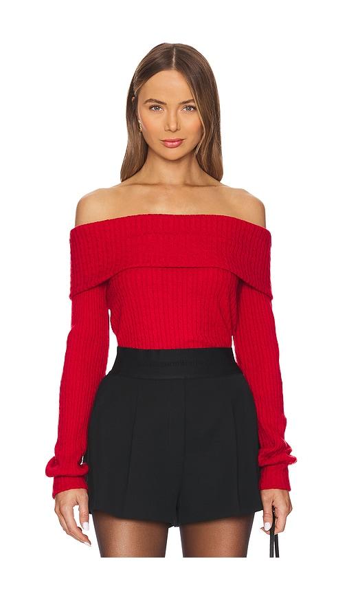 Bobi Off Shoulder Top in Red by BOBI