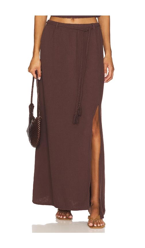 Bobi Skirt in Brown by BOBI