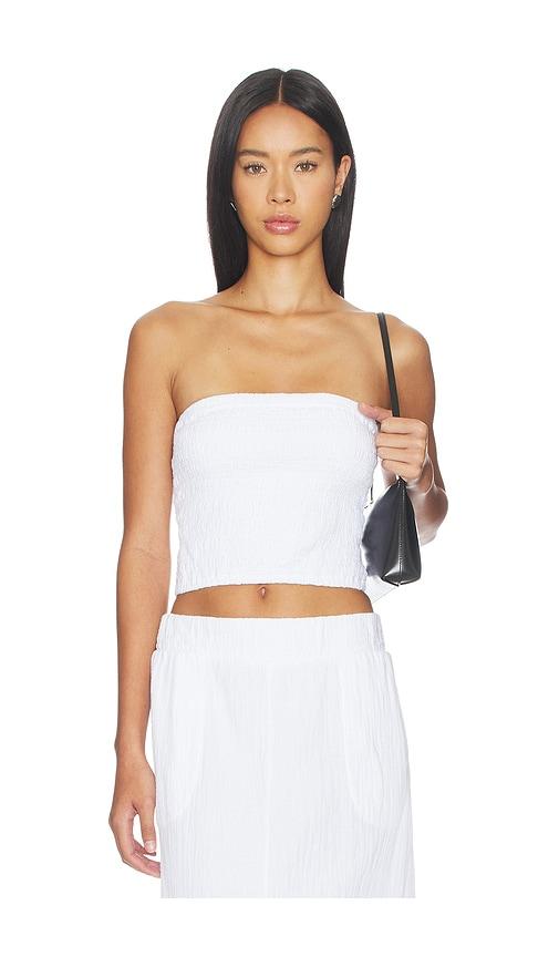 Bobi Textured Tube Top in White by BOBI