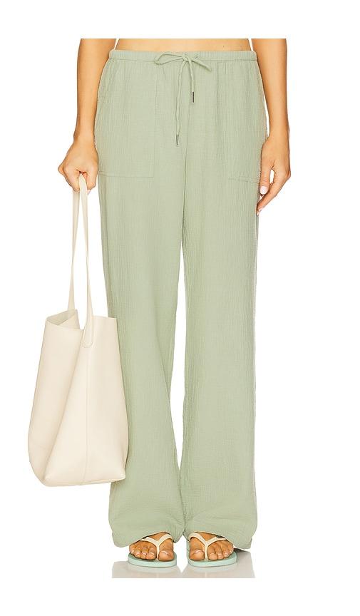 Bobi Wide Leg Pant in Sage by BOBI