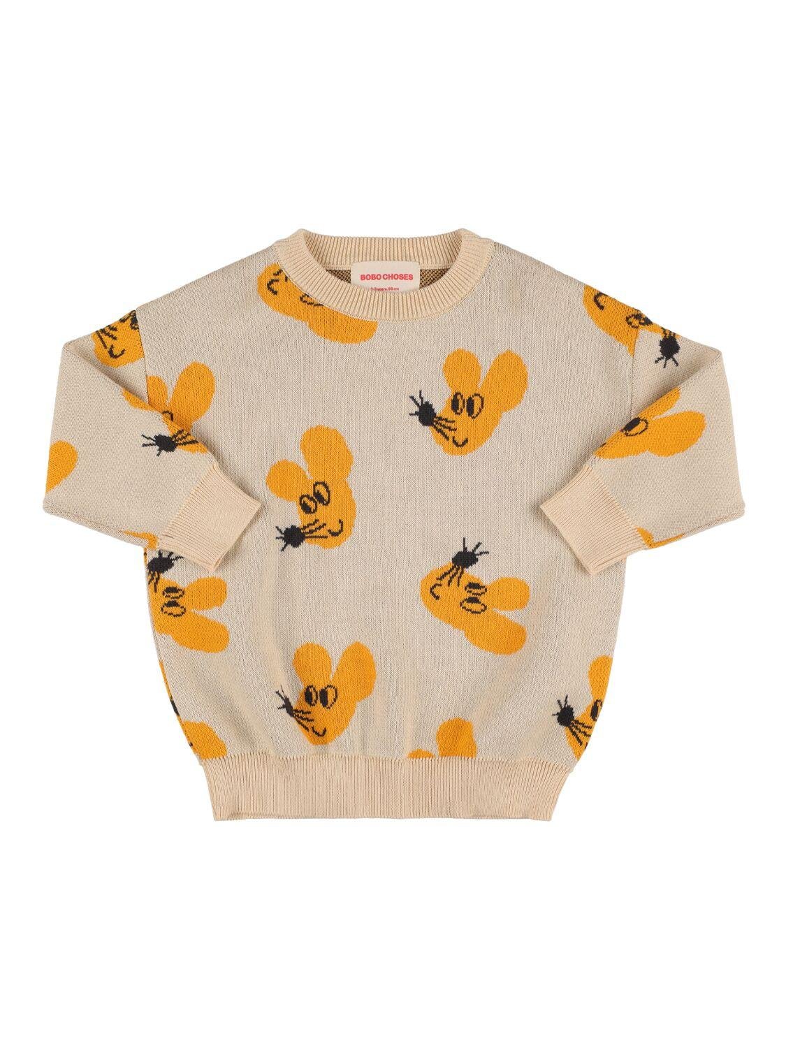 Mouse Print Cotton Sweater by BOBO CHOSES