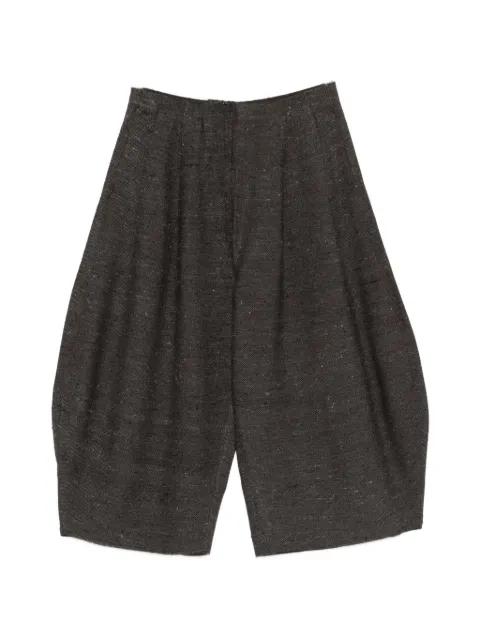 pleated cropped trousers by BOBOUTIC