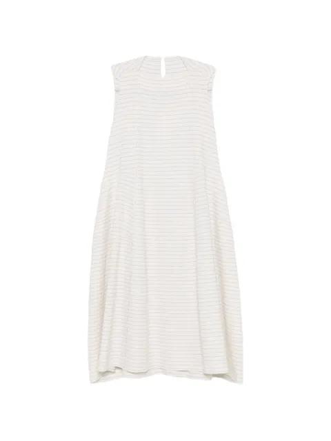 striped sleeveless midi dress by BOBOUTIC