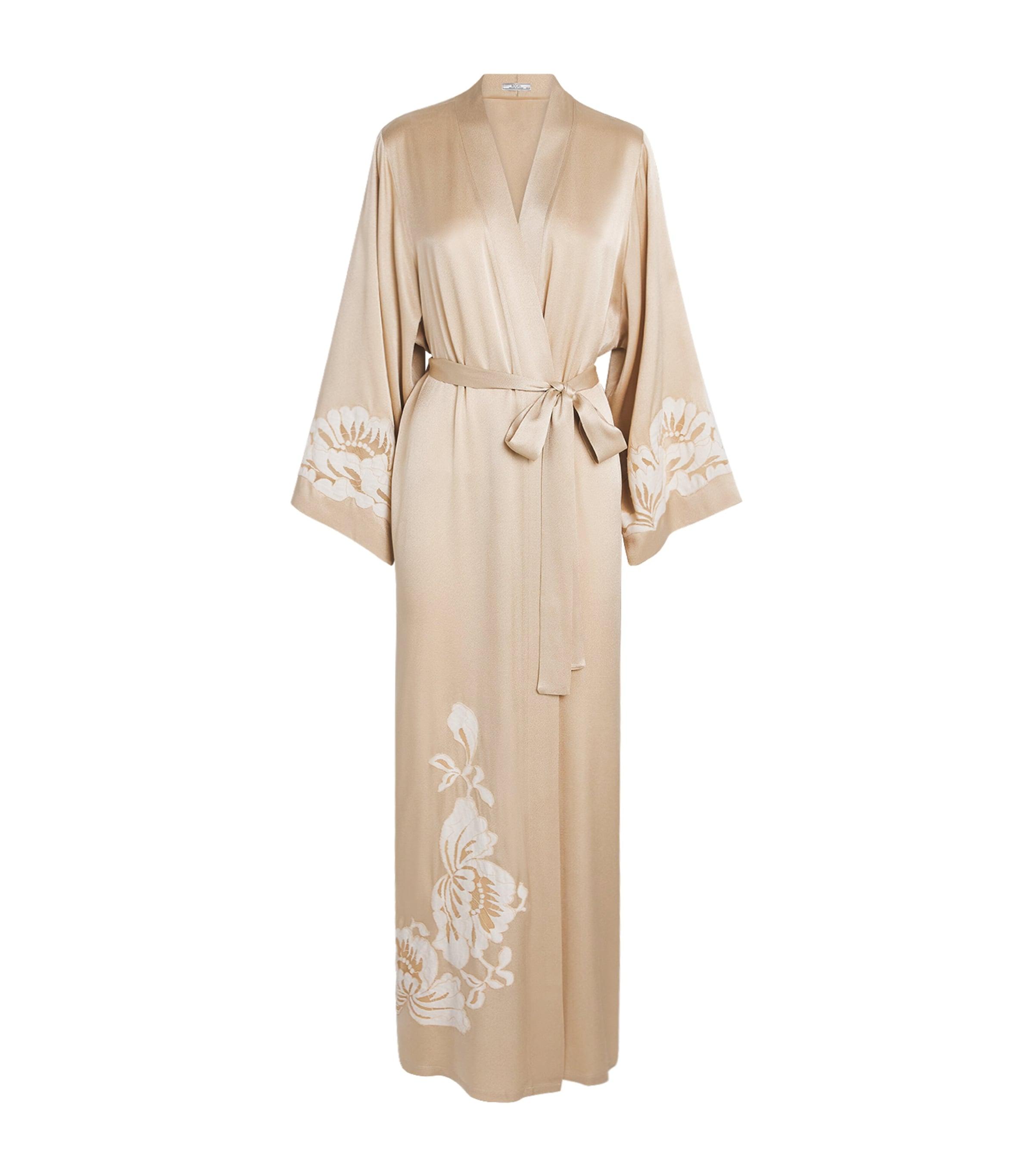 Bocan Satin Embellished Dalia Robe (XS/S) by BOCAN