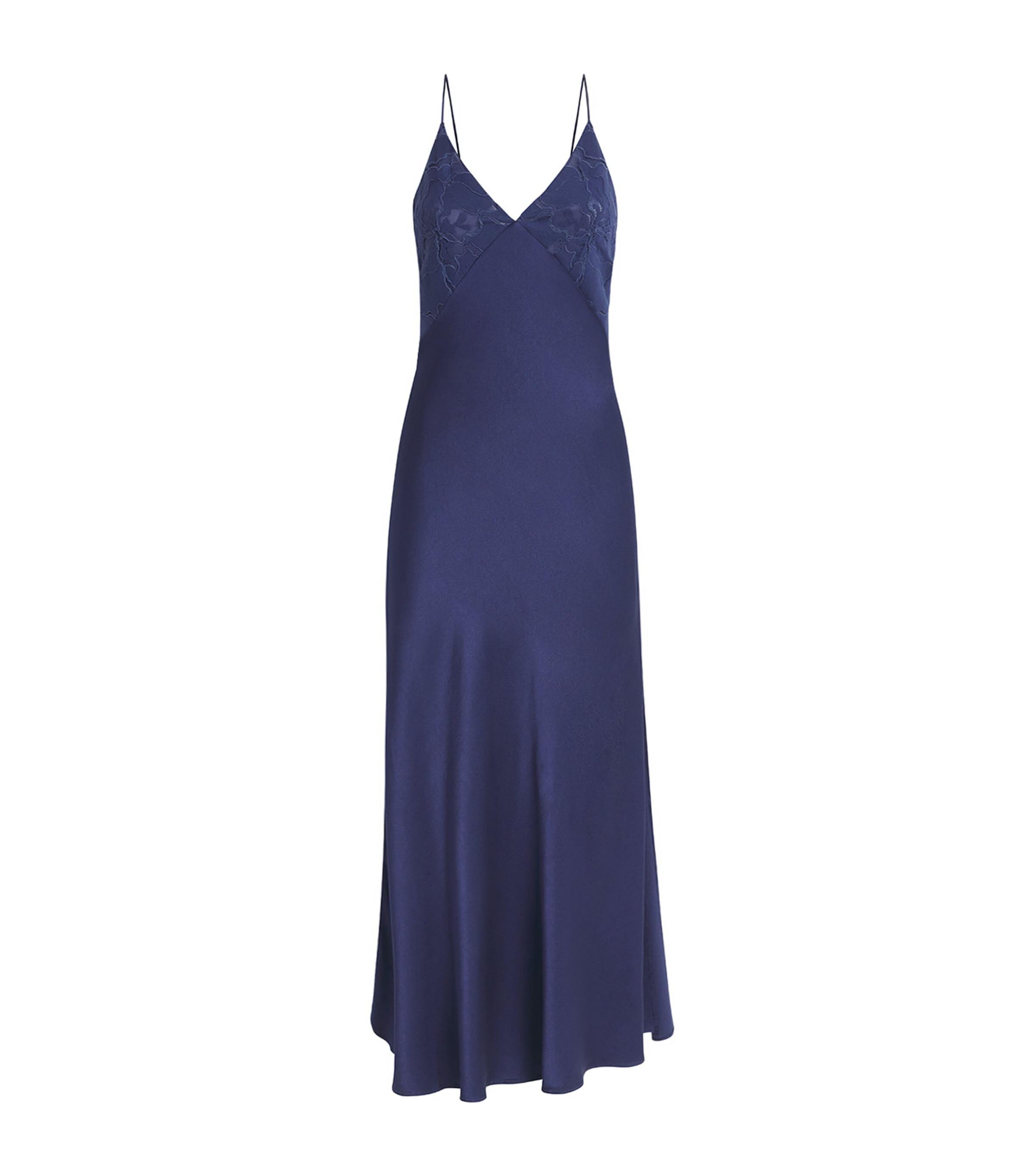Bocan Satin Lace-Trim  Sonya Slip Dress by BOCAN