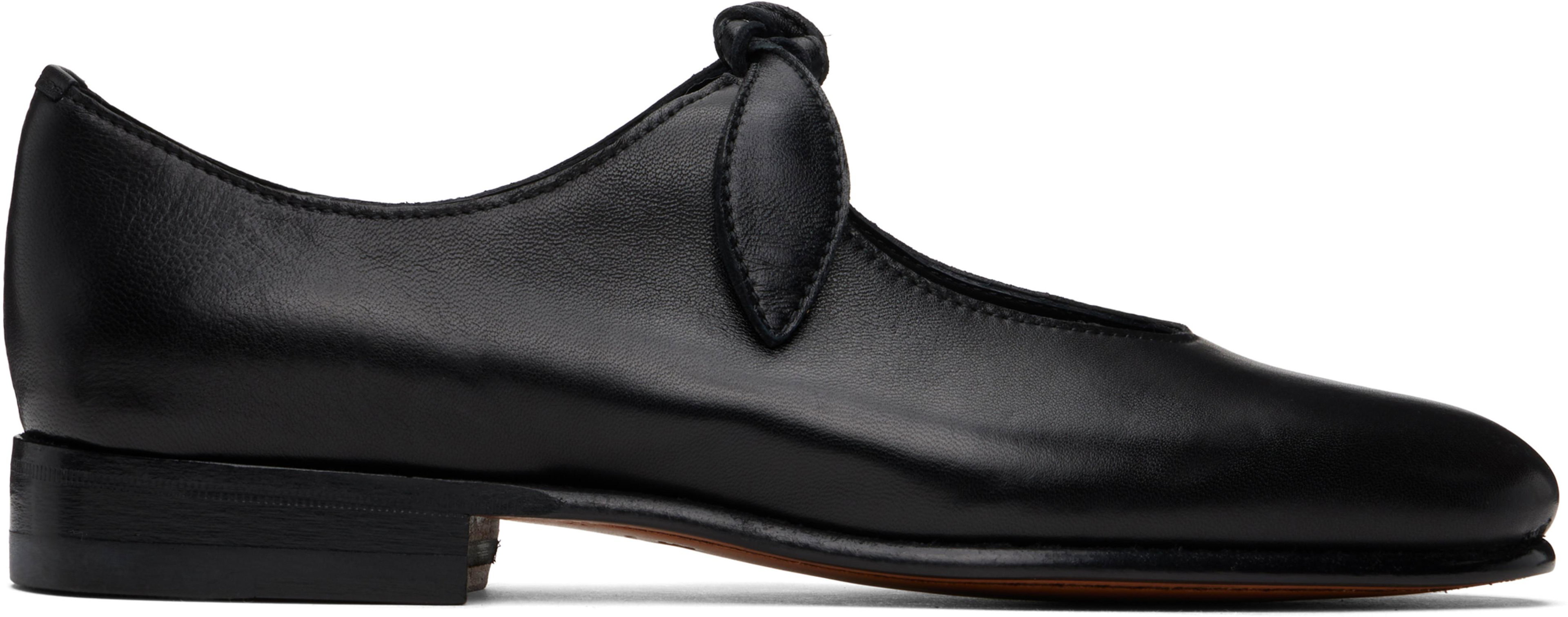 Black Verbena Ballerina Flats by BODE