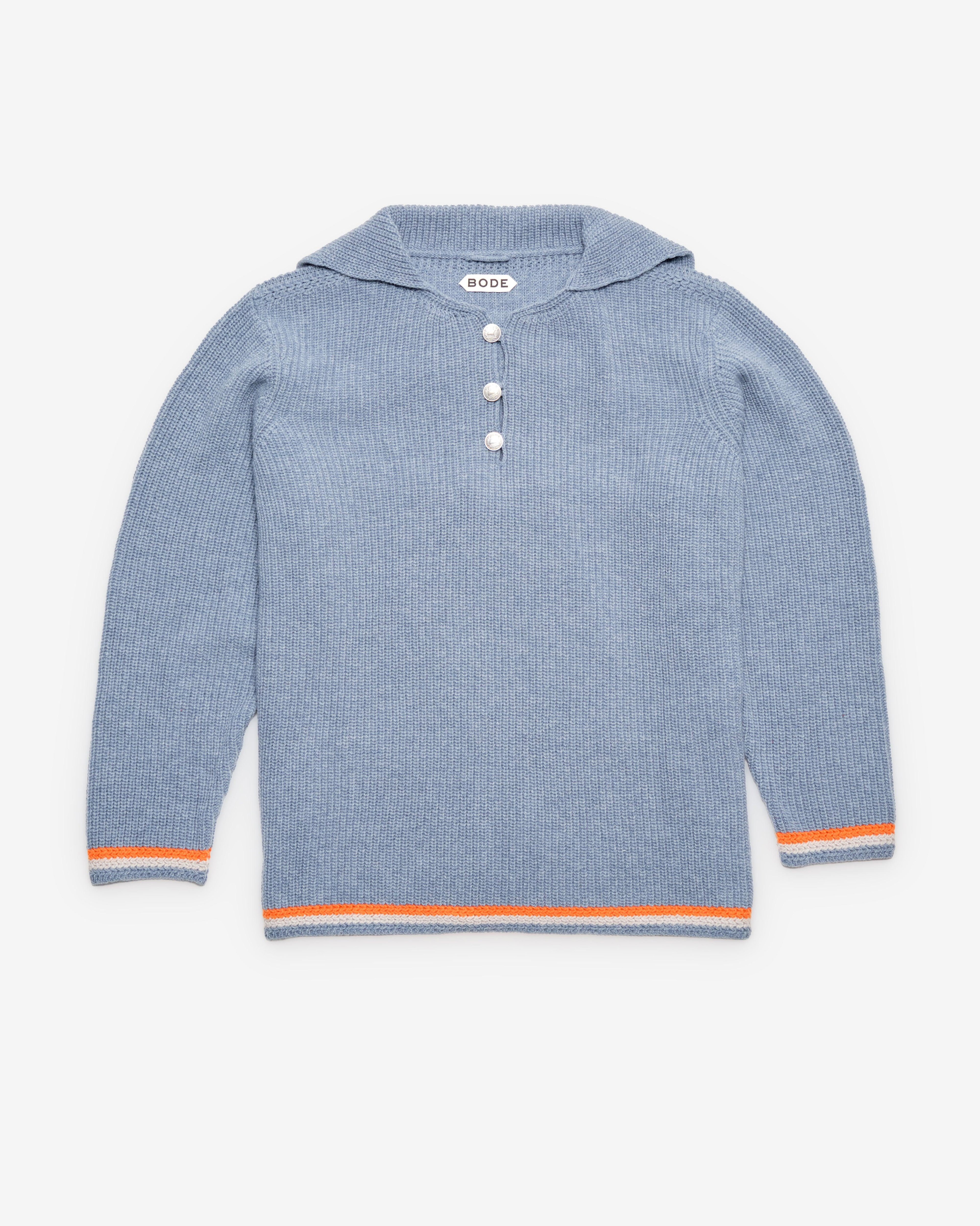 Bode - Men's Boat Deck Pullover - (Blue/Multi) by BODE