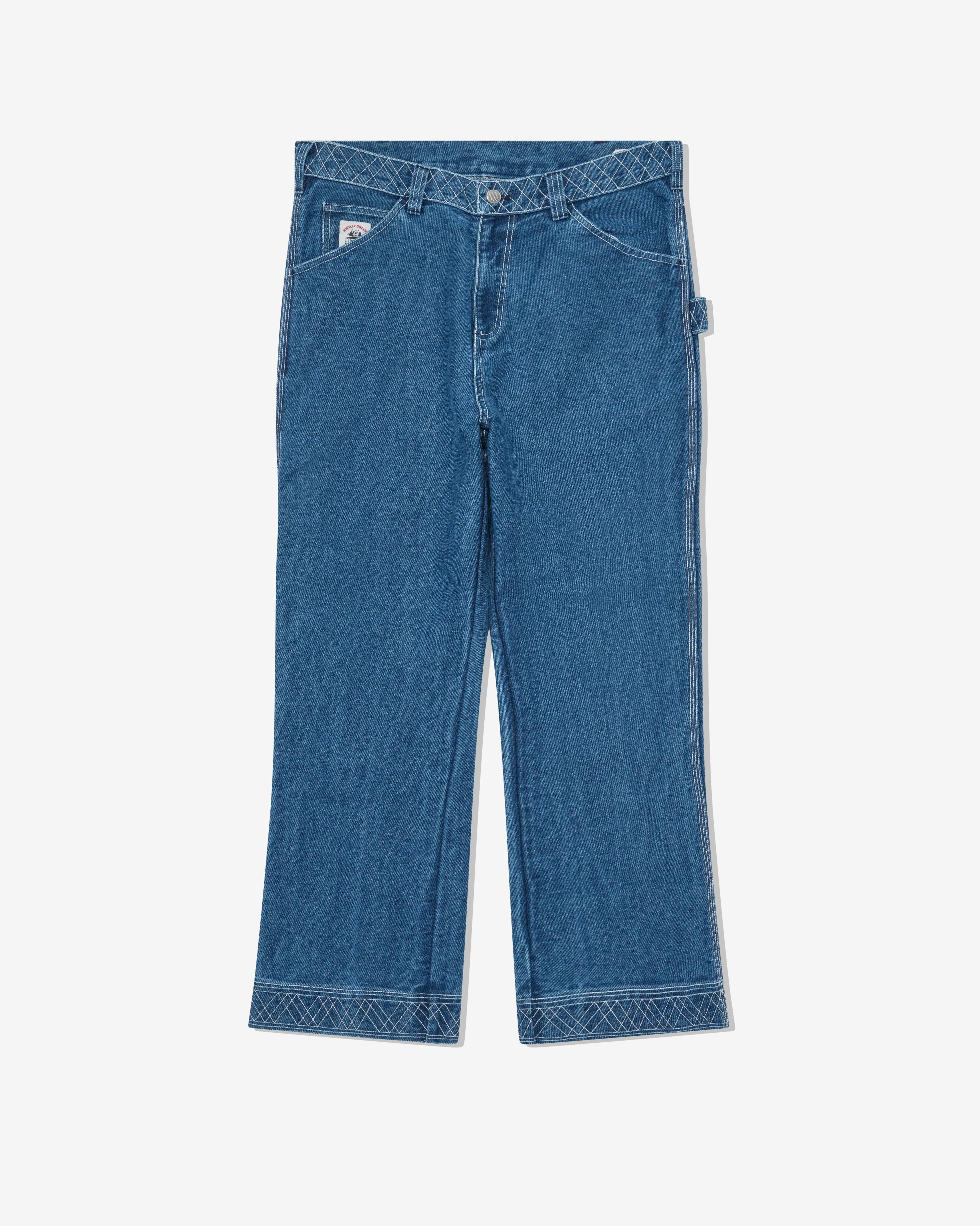 Bode - Men's Embroidered Denim Trousers - (Indigo) by BODE
